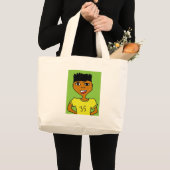 kind cartoon grote tote bag (Voorkant (product))