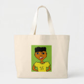 kind cartoon grote tote bag (Voorkant)