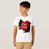 Kind Cat Lover T-shirt Cat Lover Shirt Kind (Voorkant volledig)
