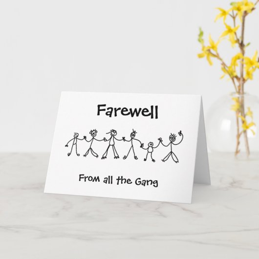 Kind Chain Farewell Kaart (Gele Bloem)