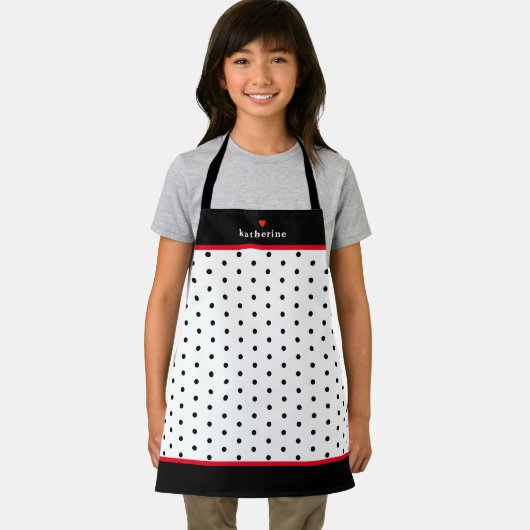 Kind Chef Fun Dot Pattern Schort (Insitu)