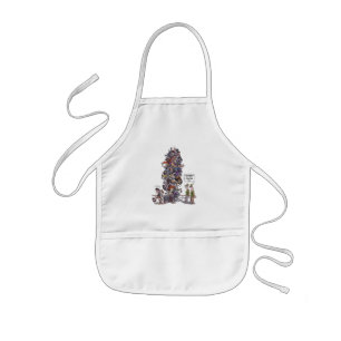Kind chef-kok-pron met de grootste zere zere kinder schort