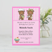 Kind Chefs Birthday-uitnodigingen Kaart (Staand voorkant)