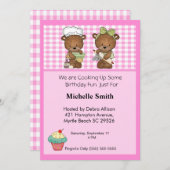 Kind Chefs Birthday-uitnodigingen Kaart (Voorkant / Achterkant)