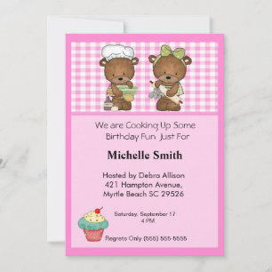 Kind Chefs Birthday-uitnodigingen Kaart