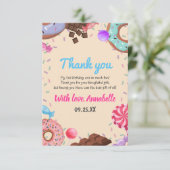 Kind Chocolade Lollipop Sweet Tweede verjaardag Bedankkaart (Staand voorkant)