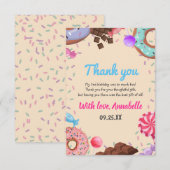 Kind Chocolade Lollipop Sweet Tweede verjaardag Bedankkaart (Voorkant / Achterkant)