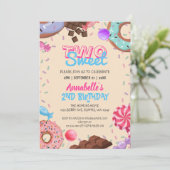 Kind Chocolade Lollipop Sweet Tweede verjaardag Kaart (Staand voorkant)