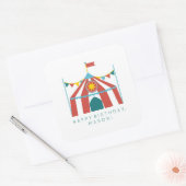 Kind Circus Thema Verjaardagsfeestje Favor Sticker (Envelop)