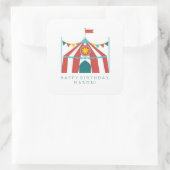 Kind Circus Thema Verjaardagsfeestje Favor Sticker (Tas)