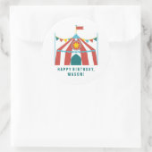 Kind Circus Thema Verjaardagsfeestje Favor Sticker (Tas)