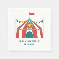 Kind Circus Thema Verjaardagsfeestservetten