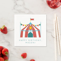 Kind Circus Thema Verjaardagsfeestservetten