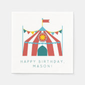 Kind Circus Thema Verjaardagsfeestservetten Servet (Voorkant)