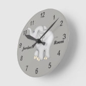 Kind Clock Cute Baby Elephant Ronde Klok (Hoek)