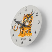 Kind Clock Cute Baby Tiger Ronde Klok (Hoek)