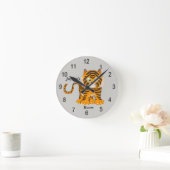 Kind Clock Cute Baby Tiger Ronde Klok (Huis)