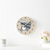 Kind Clock Cute Woodland Raccoon Ronde Klok (Huis)