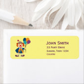 Kind clown met ballonpartij etiket (Insitu)