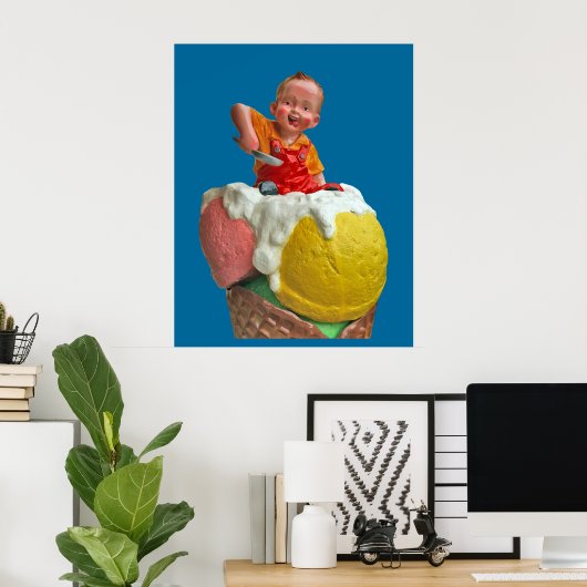  Kind Cone Ice Cream Parlor Poster Print (Thuiskantoor)