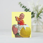 Kind Cone Ice Cream Parlor Sign Briefkaart (Staand voorkant)