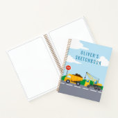 Kind constructie vrachtwagen thema schetsboek notitieboek (Binnen)
