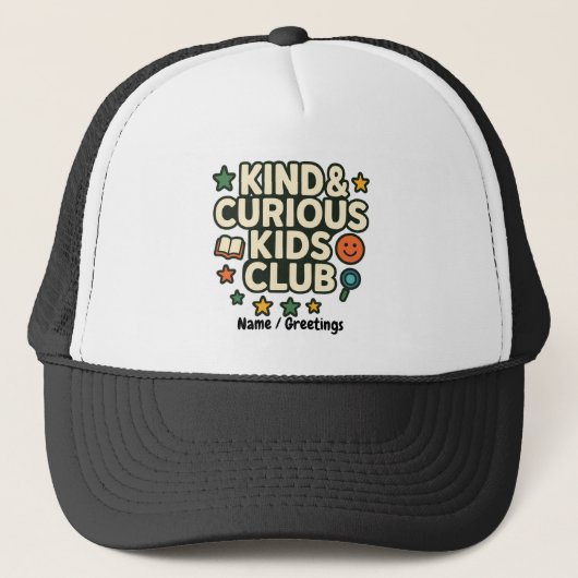 Kind & Curious Kids Club Positive Growth Mindset  Trucker Pet (Voorkant)