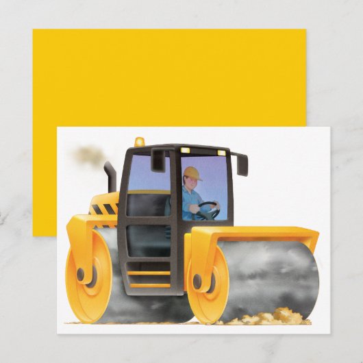 Kind Custom Construction Trucks Road Roller Briefkaart (Voorkant / Achterkant)