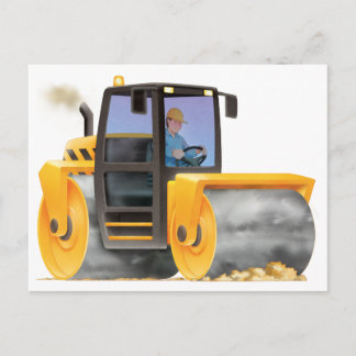 Kind Custom Construction Trucks Road Roller Briefkaart