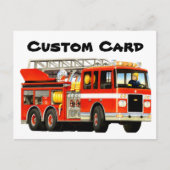 Kind Custom Fire Truck Briefkaart (Voorkant)