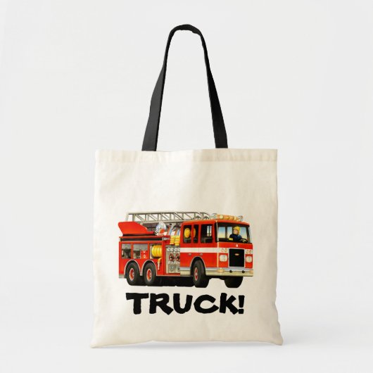 Kind Custom Fire Truck canvas tas (Voorkant)