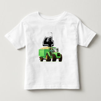 Kind Custom Green Boerderij Tractor 4e verjaardag Kinder Shirts