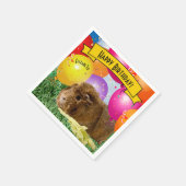 Kind Custom Guinee Pig Verjaardag Party Ballonnen Servet (Hoek)