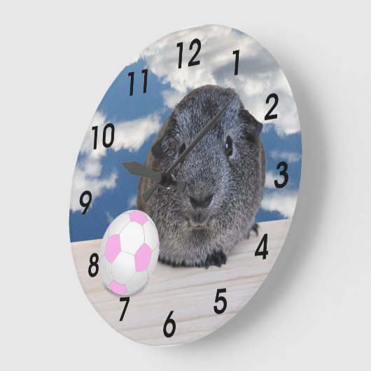 Kind Cute Gray Guinee Roze Voetbal Grote Klok (Hoek)