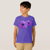 Kind Daisy T-shirt Organic Paars Flower Shirt (Voorkant volledig)