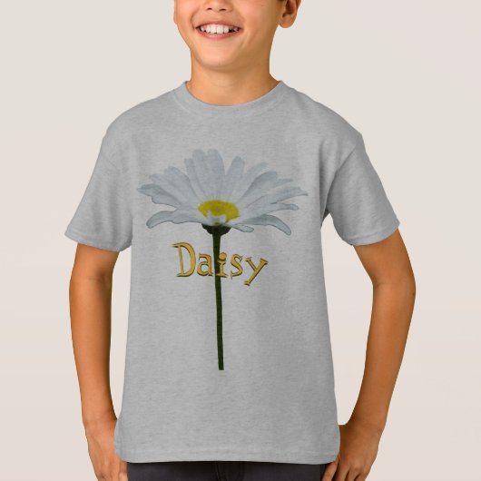 Kind Daisy T-shirt Personaliseer Daisy Flower Shir (Voorkant)