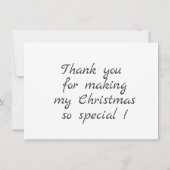 Kind Dank u Kerstmis Kaart (Achterkant)