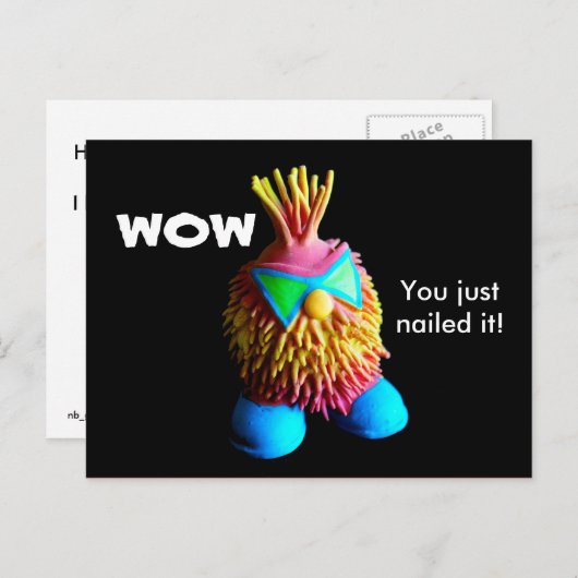 Kind dank u... multiple choice briefkaart (Voorkant / Achterkant)