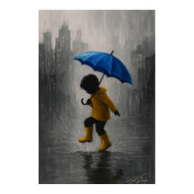 Kind Dansend in de Regen
