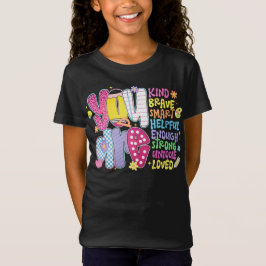 "KIND DAPPERE STERKE GELIEFDE" Affirmatie T-shirt