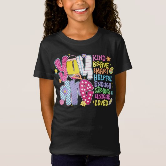 "KIND DAPPERE STERKE GELIEFDE" Affirmatie T-shirt (Voorkant)