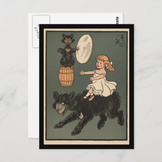 Kind dat een Beer leidt Briefkaart (Voorkant / Achterkant)