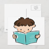 Kind dat een boek leest briefkaart (Voorkant / Achterkant)