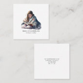 Kind dat een boekenauteur van kinderen leest vierkante visitekaartje (Voorkant / Achterkant)