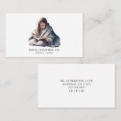 Kind dat een boekenauteur van kinderen leest visitekaartje (Voorkant / Achterkant)