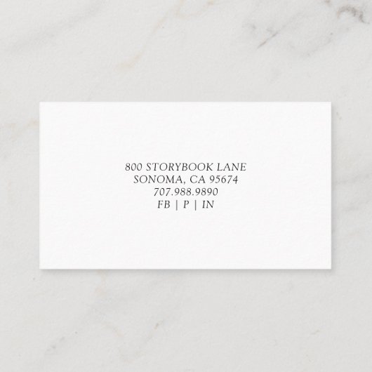 Kind dat een boekenauteur van kinderen leest visitekaartje (Achterkant)