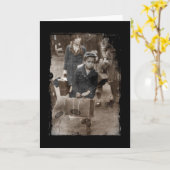 Kind dat een Geschikt koffer buigt Kaart (Gele Bloem)