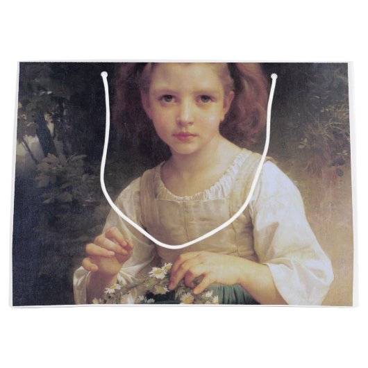 Kind dat een kroon vlecht, Bouguereau Groot Cadeauzakje (Voorkant)