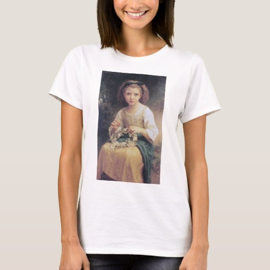 Kind dat een kroon vlecht, Bouguereau T-shirt (Voorkant)