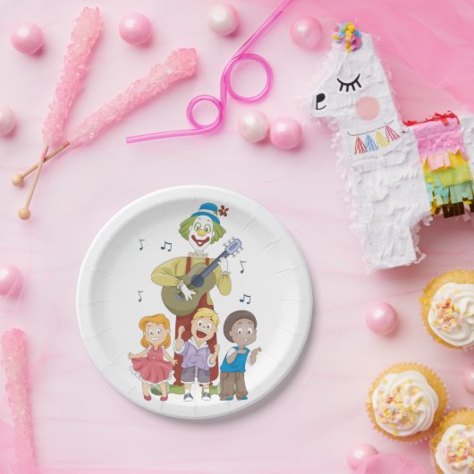 Kind dat gitaar speelt papieren bordje (Feest)